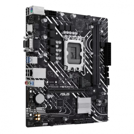 ASUS PRIME H610M-D - Motherboard - micro ATX - LGA1700 Socket - H610 Chipset - USB 3.2 Gen 1 - Gigabit LAN - onboard graphics (CPU required) - HD Audio (8-channel) - 3