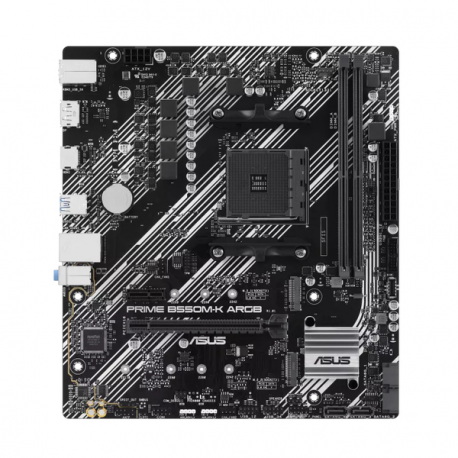 ASUS PRIME B550M-K ARGB - Motherboard - micro ATX - Socket AM4 - AMD B550 Chipset - USB 3.2 Gen 1 - Gigabit LAN - onboard graphics (CPU required) - HD Audio (8-channel) - 1