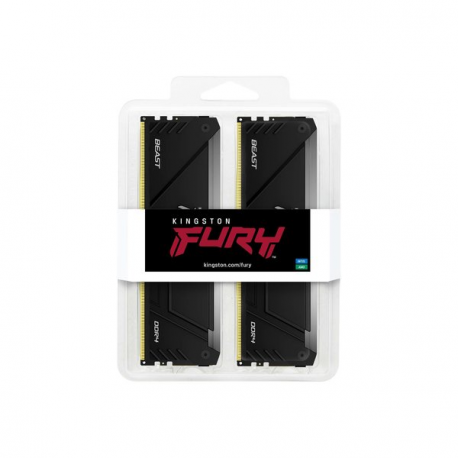 Kingston FURY Beast RGB - DDR4 - kit - 16 GB: 2 x 8 GB - DIMM 288-pin - 3600 MHz  /  PC4-28800 - CL17 - 1.35 V - unbuffered - non-ECC - black - 1