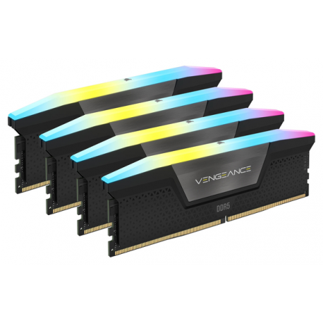 CORSAIR Vengeance RGB - DDR5 - kit - 128 GB: 4 x 32 GB - DIMM 288-pin - 5600 MHz / PC5-44800 - CL40 - 1.25 V - unbuffered - black - 0