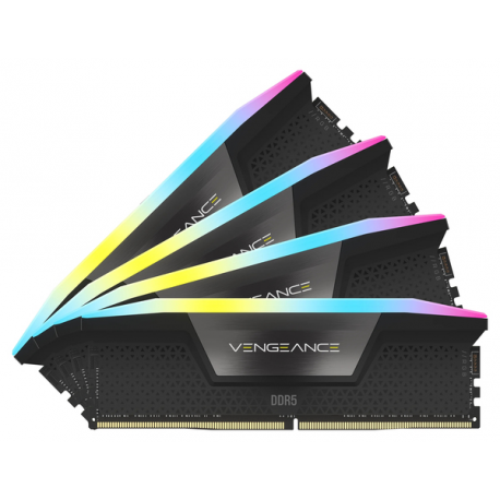 CORSAIR Vengeance RGB - DDR5 - kit - 128 GB: 4 x 32 GB - DIMM 288-pin - 5600 MHz / PC5-44800 - CL40 - 1.25 V - unbuffered - black - 1