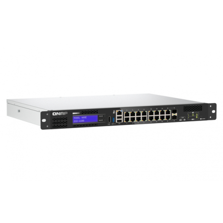 QNAP QGD-1600 - Switch - smart - 4 x 10 / 100 / 1000 (PoE++) + 10 x 10 / 100 / 1000 (PoE+) + 2 x combo Gigabit SFP (PoE+) - rack-mountable - AC - 3