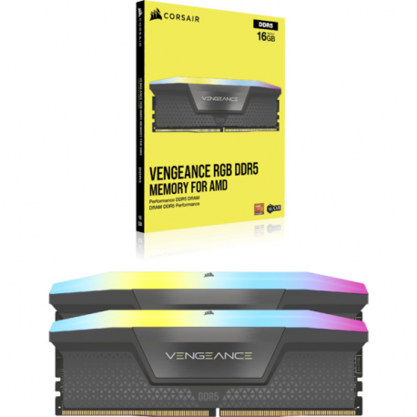 CORSAIR Vengeance RGB - DDR5 - kit - 32 GB: 2 x 16 GB - DIMM 288-pin - 2800 MHz / PC5-44800 - CL40 - 1.25 V - black - 4