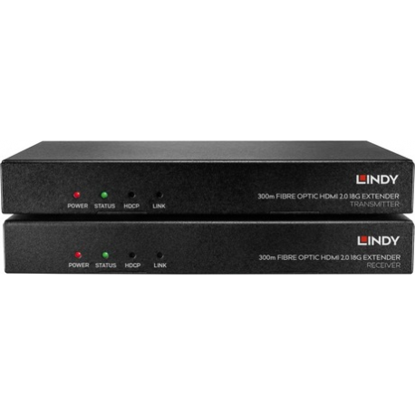 LINDY Fibre Optic HDMI 2.0 18G & IR Extender - Video / audio extender - HDMI - up to 300 m - 1