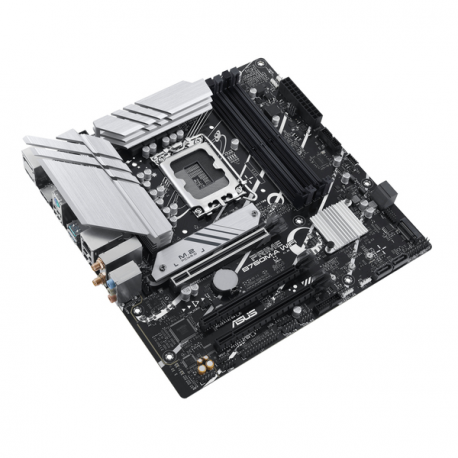 ASUS PRIME B760M-A WIFI - Motherboard - micro ATX - LGA1700 Socket - B760 Chipset - USB 3.2 Gen 1, USB 3.2 Gen 2, USB-C 3.2 Gen 1 - 2.5 Gigabit LAN, Wi-Fi 6, Bluetooth - onboard graphics (CPU required) - HD Audio (8-channel) - 2