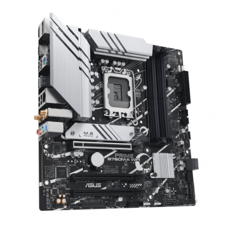 ASUS PRIME B760M-A WIFI - Motherboard - micro ATX - LGA1700 Socket - B760 Chipset - USB 3.2 Gen 1, USB 3.2 Gen 2, USB-C 3.2 Gen 1 - 2.5 Gigabit LAN, Wi-Fi 6, Bluetooth - onboard graphics (CPU required) - HD Audio (8-channel) - 3