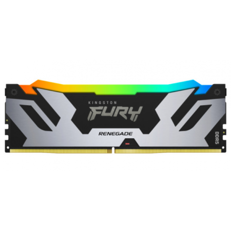 Kingston FURY Renegade RGB - DDR5 - module - 48 GB - DIMM 288-pin - 6400 MHz / PC5-51200 - CL32 - 1.4 V - unbuffered - on-die ECC - black & silver - 0