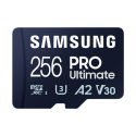 Samsung PRO Ultimate MB-MY256SA - Flash memory card (SD adapter included) - 256 GB - A2  /  Video Class V30  /  UHS-I U3 - microSDXC UHS-I - blue