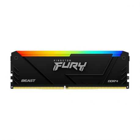 Kingston FURY Beast RGB - DDR4 - module - 8 GB - DIMM 288-pin - 3600 MHz / PC4-28800 - CL17 - 1.35 V - unbuffered - non-ECC - 0