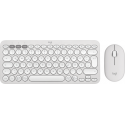 Logitech Pebble 2 Combo - Keyboard and mouse set - wireless - Bluetooth LE - QWERTZ - German - tonal white