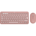 Logitech Pebble 2 Combo - Keyboard and mouse set - wireless - Bluetooth LE - QWERTZ - German - tonal rose