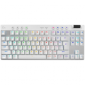 Logitech G PRO X TKL - Keyboard - gaming - backlit - Bluetooth, 2.4 GHz - QWERTY - US International - key switch: Tactile - white