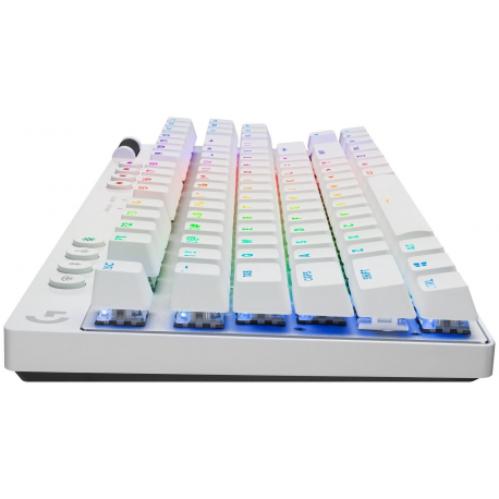 Logitech G PRO X TKL - Keyboard - gaming - backlit - Bluetooth, 2.4 GHz - QWERTY - US International - key switch: Tactile - white - 1