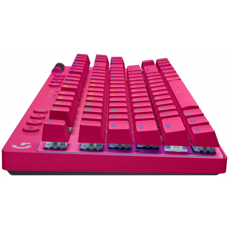 Logitech G PRO X TKL - Keyboard - backlit - Bluetooth, 2.4 GHz - QWERTY - US International - key switch: Tactile - pink - 1