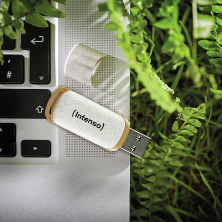 Intenso Green Line - USB flash drive - 128 GB - USB 3.2 Gen 1 - brown, beige - 3