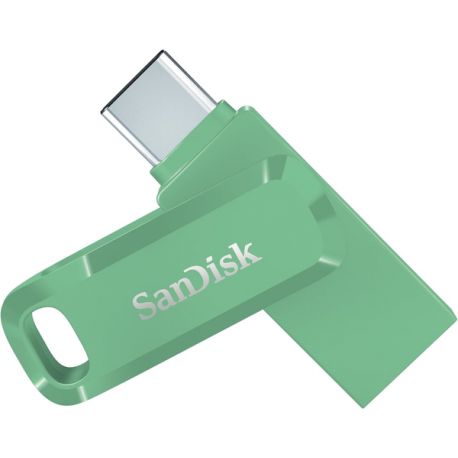 SanDisk Ultra Dual Drive Luxe - USB flash drive - 256 GB - USB 3.2 Gen 1 / USB-C - absinthe green - 0