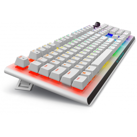 Alienware Tri-Mode AW920K - Keyboard - AlienFX per-key RGB / 16.8 million colours - wireless - USB, 2.4 GHz, Bluetooth 5.1 - QWERTY - US English - key switch: CHERRY MX Red - lunar light - 3
