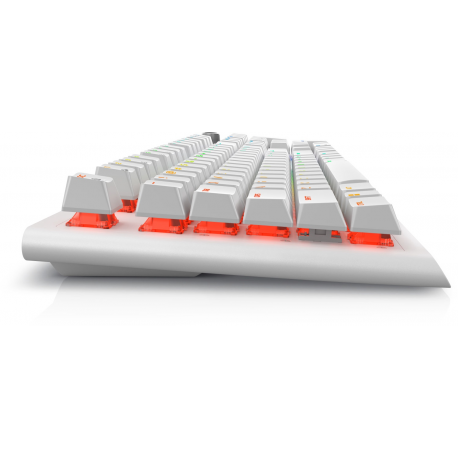 Alienware Tri-Mode AW920K - Keyboard - AlienFX per-key RGB / 16.8 million colours - wireless - USB, 2.4 GHz, Bluetooth 5.1 - QWERTY - US English - key switch: CHERRY MX Red - lunar light - 4