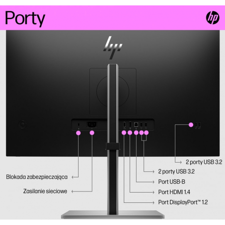 HP E27Q G5 - E-Series - LED monitor - 27" - 2560 x 1440 QHD @ 75 Hz - IPS - 350 cd / m² - 1000:1 - 5 ms - HDMI, DisplayPort, USB - black, black and silver (stand) - 3