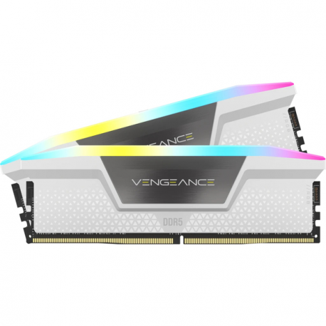 CORSAIR Vengeance RGB - DDR5 - kit - 64 GB: 2 x 32 GB - DIMM 288-pin - 6000 MHz / PC5-48000 - CL30 - 1.4 V - unbuffered - on-die ECC - white - 3