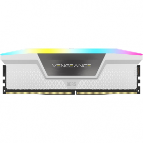 CORSAIR Vengeance RGB - DDR5 - kit - 64 GB: 2 x 32 GB - DIMM 288-pin - 6000 MHz / PC5-48000 - CL30 - 1.4 V - unbuffered - on-die ECC - white - 8