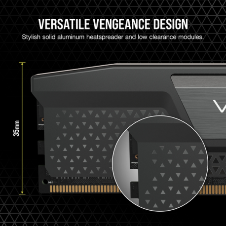 CORSAIR Vengeance - DDR5 - kit - 96 GB: 2 x 48 GB - DIMM 288-pin - 6600 MHz / PC5-52800 - CL32 - 1.4 V - black - 1