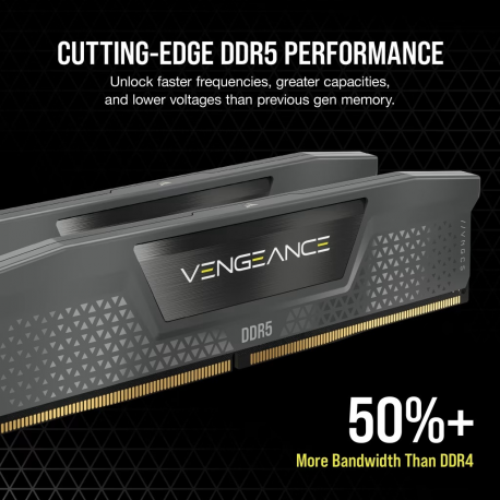 CORSAIR Vengeance - DDR5 - kit - 64 GB: 4 x 16 GB - DIMM 288-pin - 6000 MHz / PC5-48000 - CL36 - 1.35 V - unbuffered - on-die ECC - black - 8