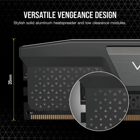 CORSAIR Vengeance - DDR5 - kit - 32 GB: 2 x 16 GB - DIMM 288-pin - 7000 MHz / PC5-56000 - CL40 - 1.4 V - black - 13