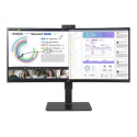 LG UltraWide 34BQ77QC-B - LED monitor - curved - 34" - 3440 x 1440 UWQHD @ 60 Hz - IPS - 300 cd / m² - 1000:1 - HDR10 - 5 ms - 2xHDMI, DisplayPort, USB-C - speakers - black