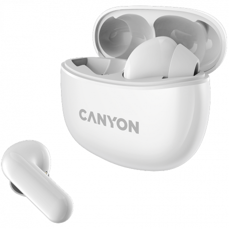 Canyon TWS-5 - True wireless earphones with mic - in-ear - Bluetooth - white - 1