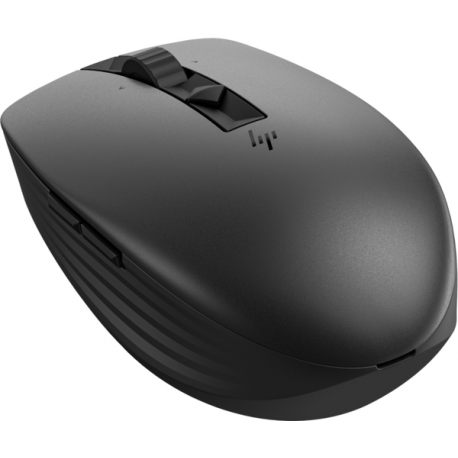 HP 715 - Mouse - multi-device, rechargeable - 7 buttons - wireless, wired - 2.4 GHz, Bluetooth 3.0 - USB wireless receiver - black - 19