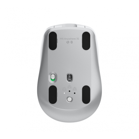 Logitech MX Anywhere 3S - Mouse - optical - 6 buttons - wireless - Bluetooth - Logitech Logi Bolt USB receiver - pale grey - 4