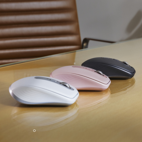 Logitech MX Anywhere 3S - Mouse - optical - 6 buttons - wireless - Bluetooth - Logitech Logi Bolt USB receiver - pale grey - 20