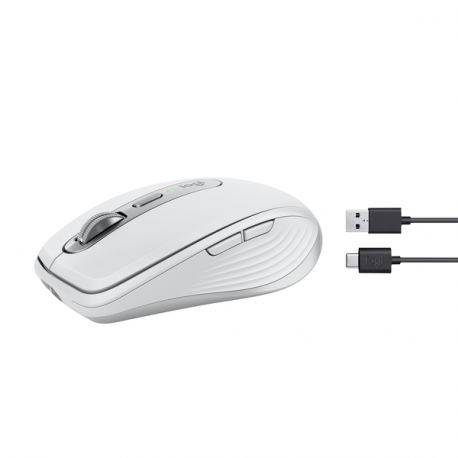 Logitech MX Anywhere 3S - Mouse - optical - 6 buttons - wireless - Bluetooth - Logitech Logi Bolt USB receiver - pale grey - 24