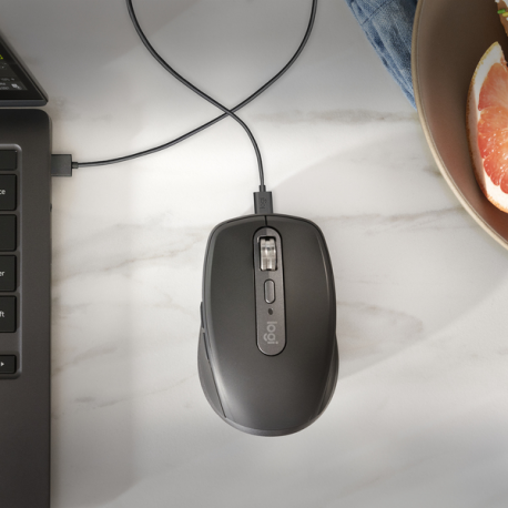 Logitech MX Anywhere 3S - Mouse - optical - 6 buttons - wireless - Bluetooth - Logitech Logi Bolt USB receiver - graphite - 8