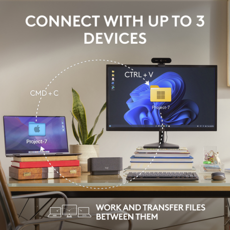 Logitech MX Anywhere 3S - Mouse - optical - 6 buttons - wireless - Bluetooth - Logitech Logi Bolt USB receiver - graphite - 15