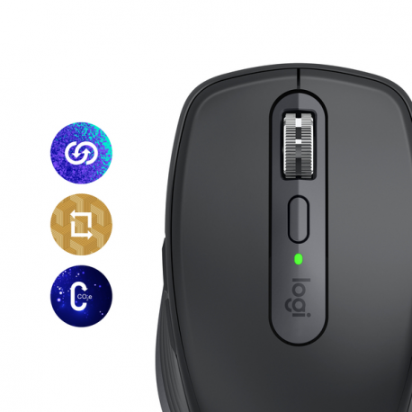 Logitech MX Anywhere 3S - Mouse - optical - 6 buttons - wireless - Bluetooth - Logitech Logi Bolt USB receiver - graphite - 24
