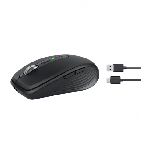 Logitech MX Anywhere 3S - Mouse - optical - 6 buttons - wireless - Bluetooth - Logitech Logi Bolt USB receiver - graphite - 31