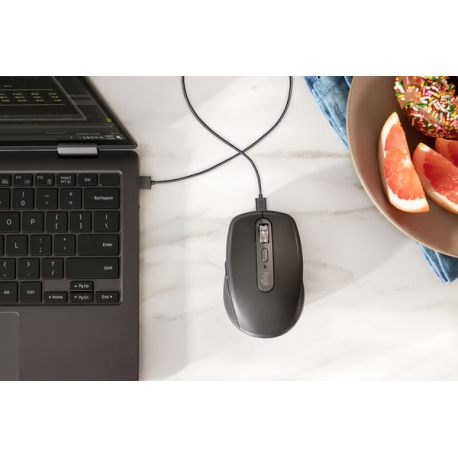 Logitech MX Anywhere 3S - Mouse - optical - 6 buttons - wireless - Bluetooth - Logitech Logi Bolt USB receiver - graphite - 35