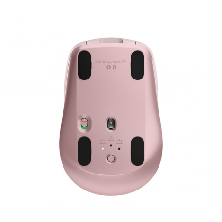 Logitech MX Anywhere 3S - Mouse - optical - 6 buttons - wireless - Bluetooth - Logitech Logi Bolt USB receiver - rose - 23
