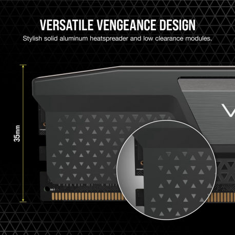 CORSAIR Vengeance - DDR5 - kit - 64 GB: 2 x 32 GB - DIMM 288-pin - 6000 MHz / PC5-48000 - CL30 - 1.4 V - black - 5