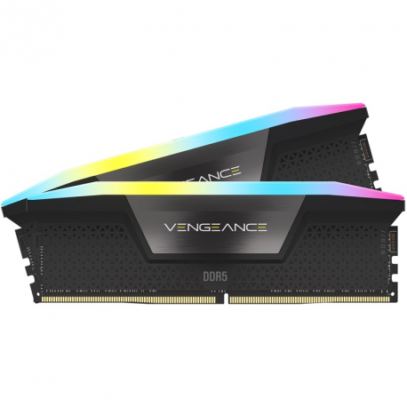 CORSAIR Vengeance RGB - DDR5 - kit - 64 GB: 2 x 32 GB - DIMM 288-pin - 6000 MHz / PC5-48000 - CL30 - 1.4 V - unbuffered - black - 1