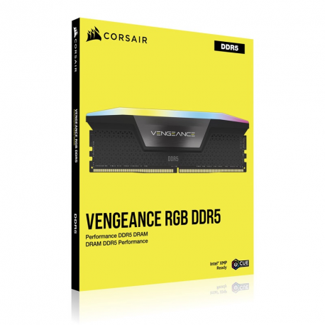 CORSAIR Vengeance RGB - DDR5 - kit - 64 GB: 2 x 32 GB - DIMM 288-pin - 6000 MHz / PC5-48000 - CL30 - 1.4 V - unbuffered - black - 3