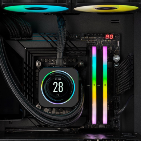 CORSAIR Vengeance RGB - DDR5 - kit - 64 GB: 2 x 32 GB - DIMM 288-pin - 6000 MHz / PC5-48000 - CL30 - 1.4 V - unbuffered - black - 5