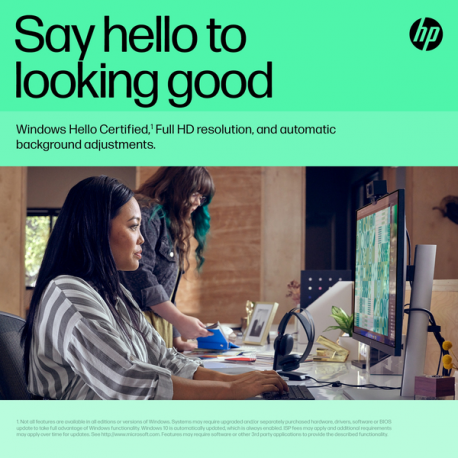 HP 625 - Webcam - tilt - colour - 4 MP - 1920 x 1080 - audio - USB 3.0 - 9