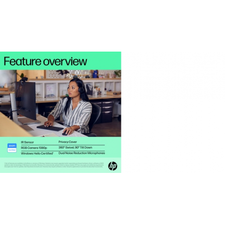 HP 625 - Webcam - tilt - colour - 4 MP - 1920 x 1080 - audio - USB 3.0 - 34