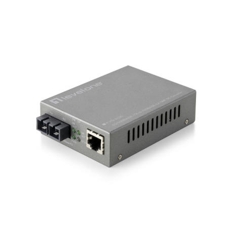 LevelOne Web Smart Series FVS-3120 - Fibre media converter - 100Mb LAN - 10Base-T, 100Base-TX, 100Base-LX - RJ-45 / SC single-mode - up to 20 km - 0
