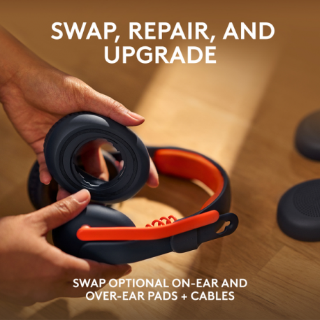 Logitech Zone Learn Over-Ear Wired Headset for Learners, USB-A - Headphones with mic - on-ear - replacement - wired - USB-C - 1