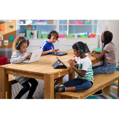Logitech Zone Learn Over-Ear Wired Headset for Learners, 3.5mm AUX - Headphones with mic - over ear - wired - 3.5 mm jack - 6