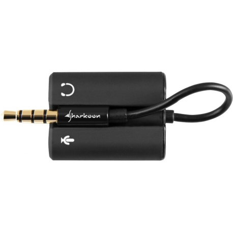 Sharkoon - Audio adaptor - 4-pole mini jack male to stereo mini jack female - 2